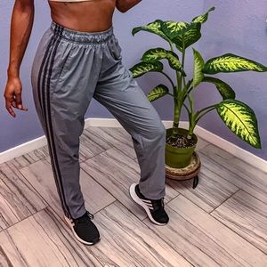 Gray Adidas Swishy track pants